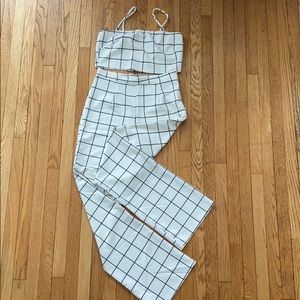 Fashion Nova Crop Top and Trousers set